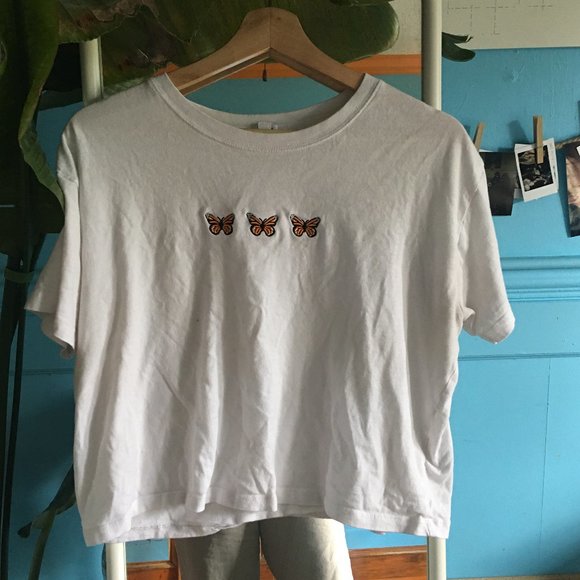 Butterfly Embroidered  Tee - Picture 1 of 2